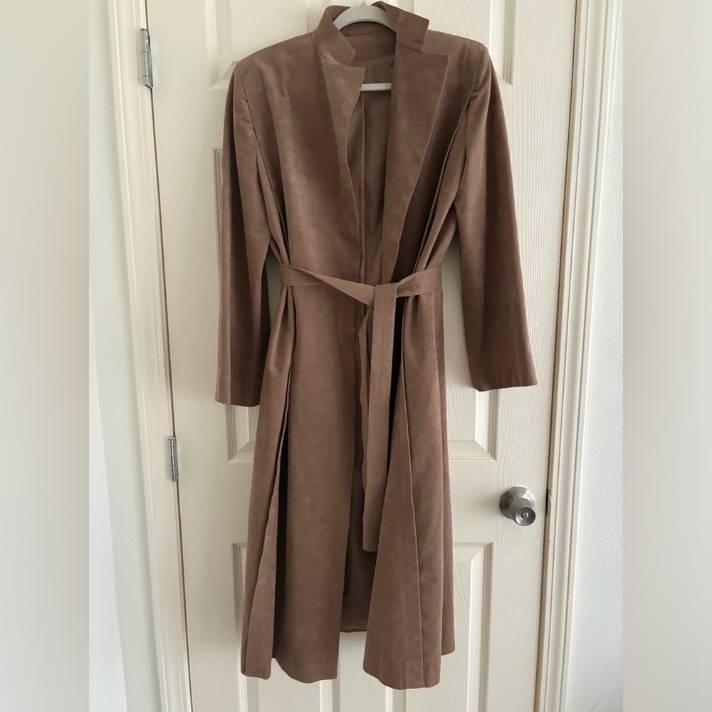 Charles Klein, Light Brown Coat -  Suede, Size 12